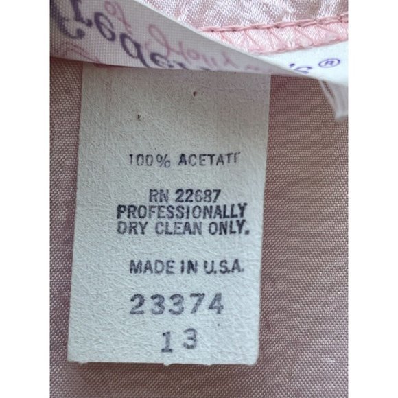 Vintage Fredericks Of Hollywood Long Mermaid Pink Dress Hi Lo Made USA 13 - Picture 14 of 16